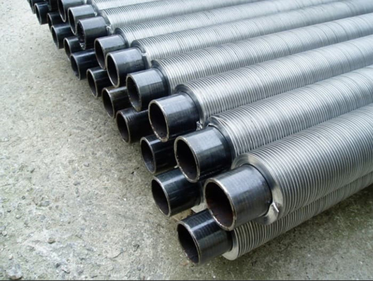 Scambiatori di calore a tubi alettati TUV Titanium Fin Tube Pipe Petrolchimico Aerospaziale