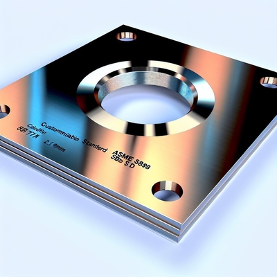 Piastra rivestita in titanio standard ASME SB898 personalizzabile per applicazioni pesanti e spessore 2-12 mm