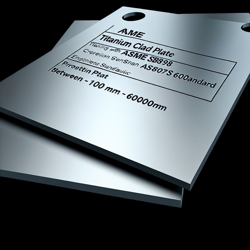Lunghezza 100 mm-6000 mm ASME SB898 Standard Titanium Clad Plate con 2207 Clad Metal Grade per soluzioni resistenti alla corrosione