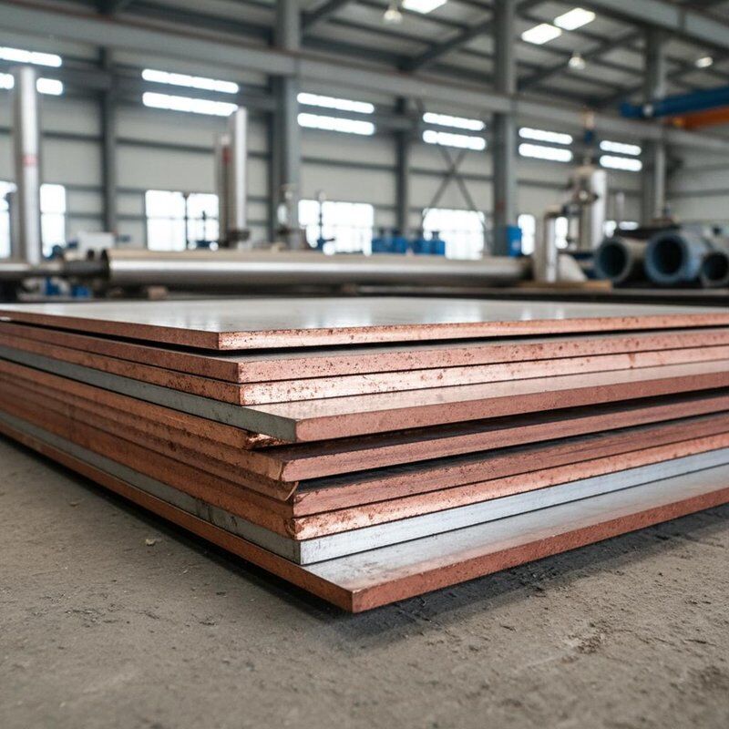 5086 Placca di acciaio placcata di grado metallico Placca di acciaio placcata di spessore da 2 a 12 mm Perfetta per l'industria chimica e marina